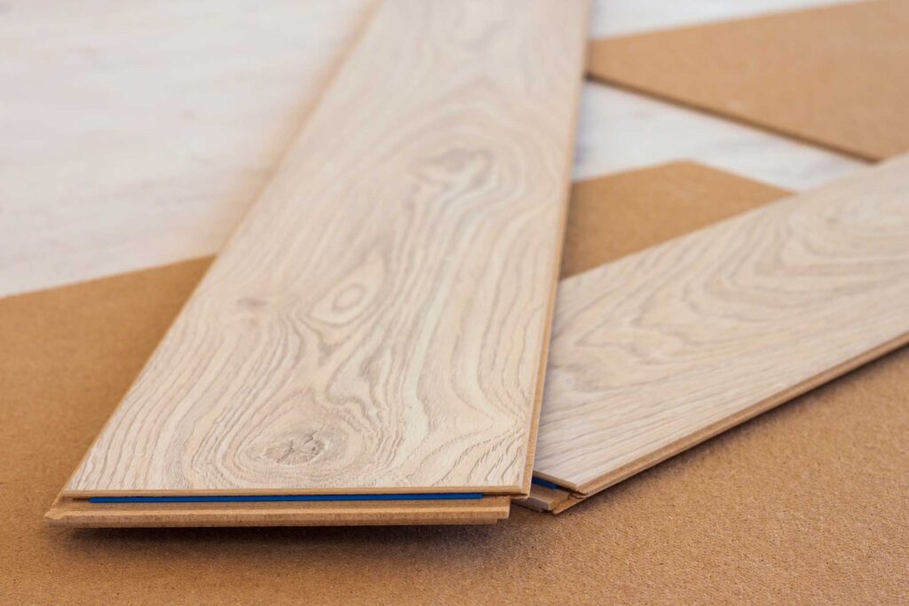 Light brown luxury vinyl planks